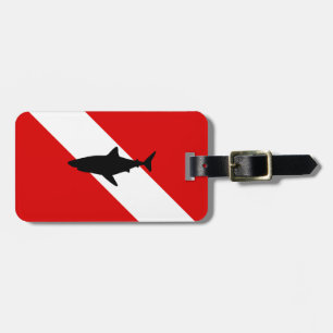 Etiqueta Para Maletas Bandera del salto: Tiburón