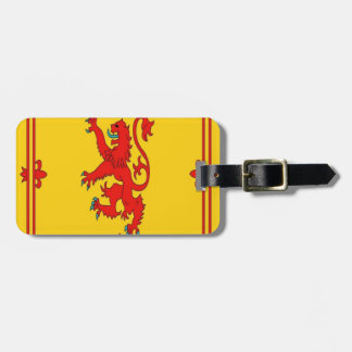 Etiqueta Para Maletas Bandera desenfrenada del león rojo de Escocia