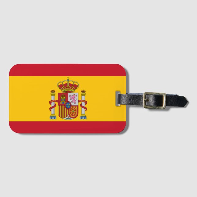 Etiqueta Para Maletas Bandera española (Anverso horizontal)