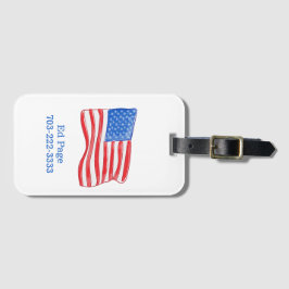 Etiqueta Para Maletas Bandera estadounidense personalizada