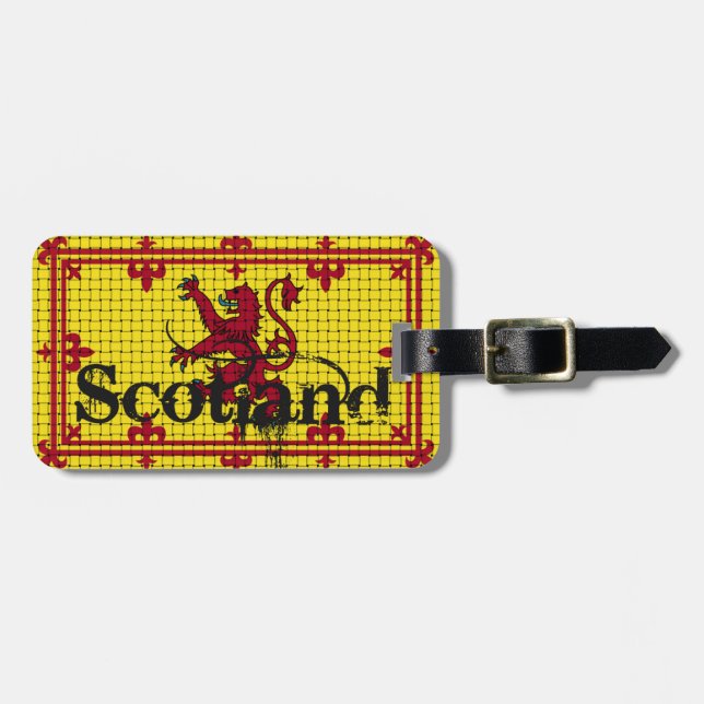 Etiqueta Para Maletas Bandera estándar de Escocia (Frente Horizontal)