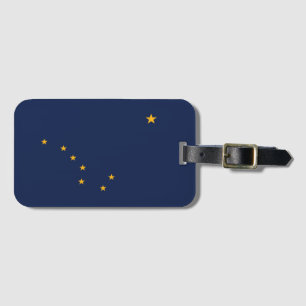 Etiqueta Para Maletas Bandera estatal de Alaska, Estados Unidos