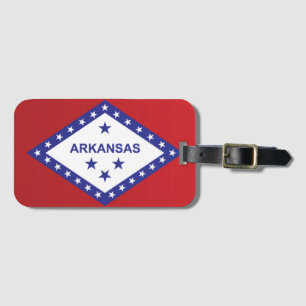 Etiqueta Para Maletas Bandera Estatal de Arkansas, Estados Unidos