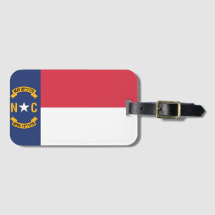 Etiqueta Para Maletas Bandera estatal de Carolina del Norte, Estados Uni