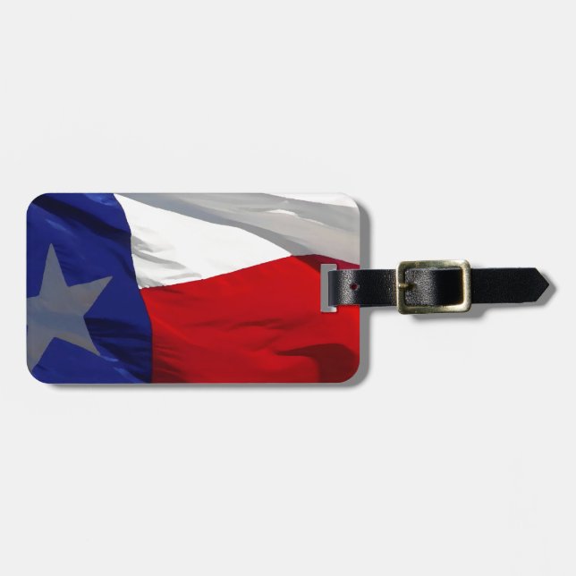 Etiqueta Para Maletas Bandera Estatal de Texas (Frente Horizontal)