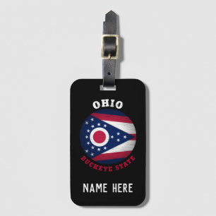 ETIQUETA PARA MALETAS BANDERA ESTATAL OHIO BUCKEYE