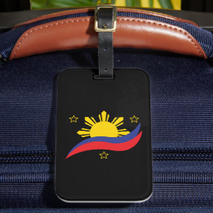 Etiqueta Para Maletas Bandera filipina de Pinoy de Filipinas