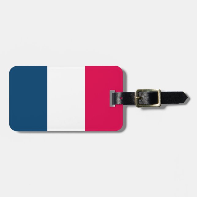 Etiqueta Para Maletas Bandera Francesa (Frente Horizontal)