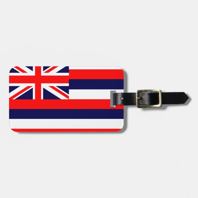 Etiqueta Para Maletas Bandera HAWAII - (Frente Horizontal)