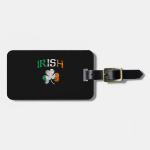 Etiqueta Para Maletas Bandera irlandesa Shamrock St Patrics Day Vintag