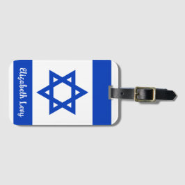 Etiqueta Para Maletas Bandera israelí personalizada