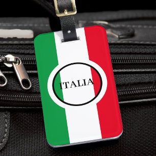 Etiqueta Para Maletas Bandera italiana rojo verde blanco