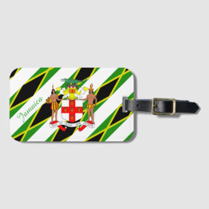 Etiqueta Para Maletas Bandera jamaicana de las rayas