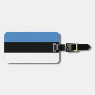 Etiqueta Para Maletas Bandera llana de Estonia