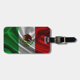 Etiqueta Para Maletas Bandera mexicana