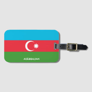 Etiqueta Para Maletas Bandera Nacional Azerbaiyana Patriótica