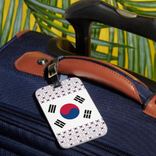 Etiqueta Para Maletas Bandera nacional de Corea del Sur: Orgullo del Tae