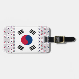 Etiqueta Para Maletas Bandera nacional de Corea del Sur: Orgullo del Tae