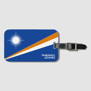 Etiqueta Para Maletas Bandera nacional de las Islas Marshall Patriótica