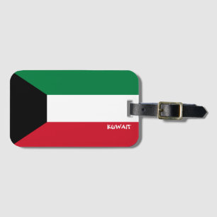 Etiqueta Para Maletas Bandera Nacional Patriótica de Kuwait
