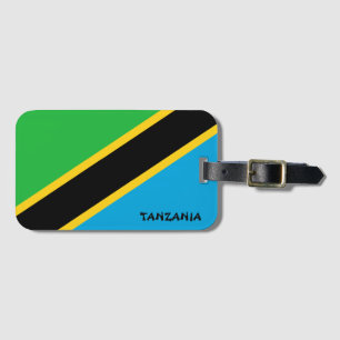 Etiqueta Para Maletas Bandera Nacional Patriótica de Tanzania