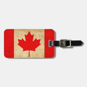 Etiqueta Para Maletas Bandera nacional patriótica personalizada de CANAD