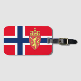Etiqueta Para Maletas Bandera noruega