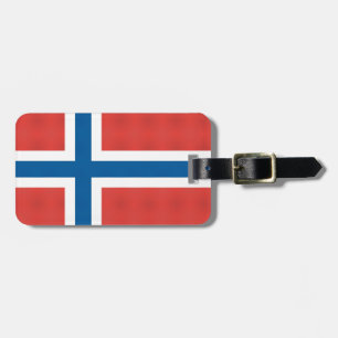Etiqueta Para Maletas Bandera noruega