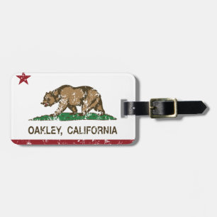 Etiqueta Para Maletas Bandera Oakley del estado de California