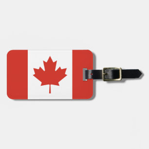 Etiqueta Para Maletas Bandera Patriótica Canadiense