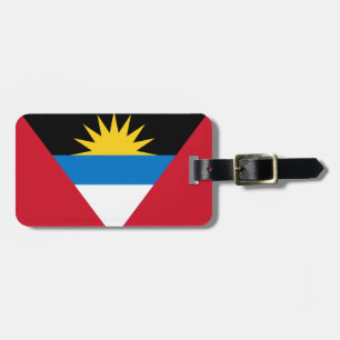 Etiqueta Para Maletas Bandera Patriótica de Antigua y Barbuda