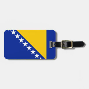 Etiqueta Para Maletas Bandera patriótica de Bosnia y Herzegovina