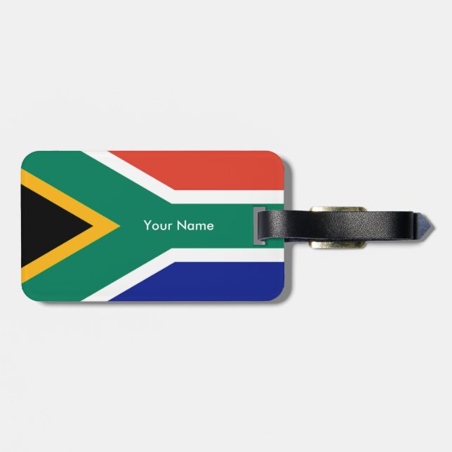 Etiqueta Para Maletas Bandera patriótica de Sudáfrica Bokke (Atrás Horizontal)