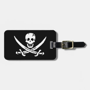 Etiqueta Para Maletas Bandera pirata