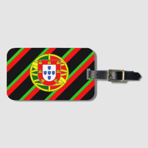 Etiqueta Para Maletas Bandera portuguesa de las rayas