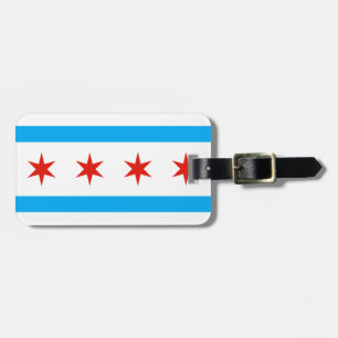 Etiqueta Para Maletas Bandera tradicional de Chicago