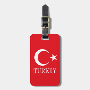 Etiqueta Para Maletas Bandera turca