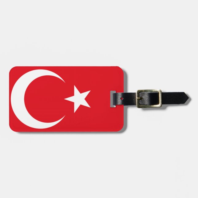 Etiqueta Para Maletas Bandera turca (Frente Horizontal)