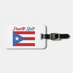Etiqueta Para Maletas Bandera única de Puerto Rico