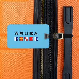 Etiqueta Para Maletas Banderas de señalización náutica marítima de Aruba