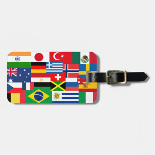Etiqueta Para Maletas Banderas internacionales del mundo