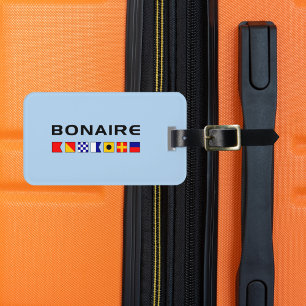 Etiqueta Para Maletas Banderas Náuticas Bonaire de Vela Marítima