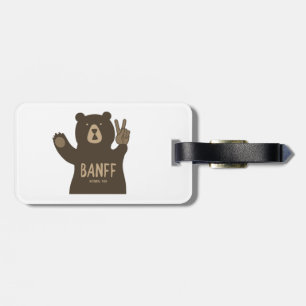 Etiqueta Para Maletas Banff National Park Peace Bear