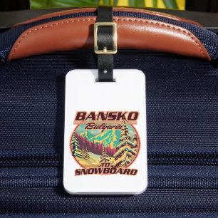 Etiqueta Para Maletas Bankso Bulgaria al logo de Snowboard