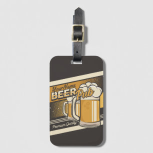 Etiqueta Para Maletas Bar de pub de cerveza fría premium personalizado M