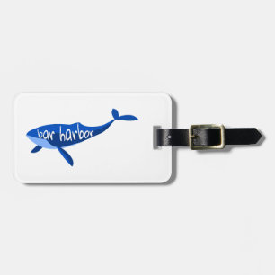Etiqueta Para Maletas Bar Harbour Maine Whale