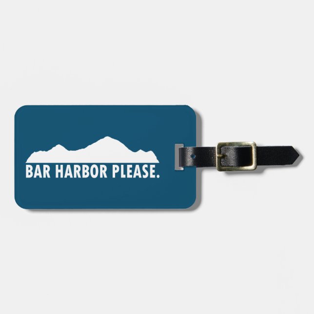 Etiqueta Para Maletas Bar Harbour Please (Frente Horizontal)