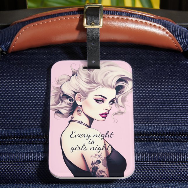 Etiqueta Para Maletas Barbie inspirada (Anverso In situ 2)