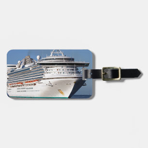 Etiqueta Para Maletas Barco de cruceros de oro de la princesa