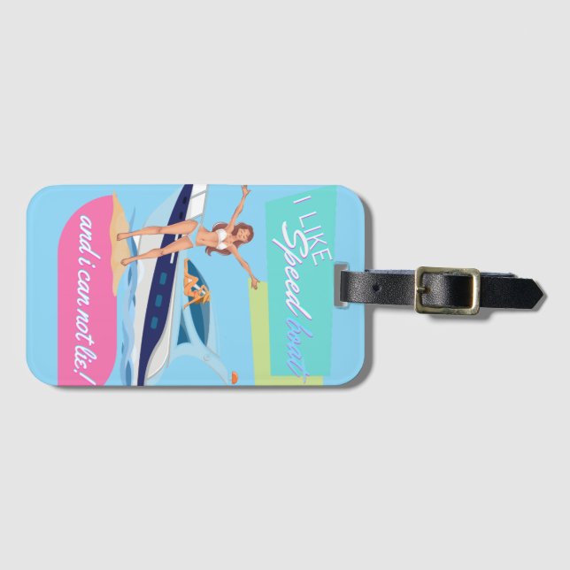 Etiqueta Para Maletas barco de velocidad (Anverso horizontal)